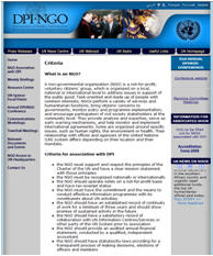 Website DPI-NGO van de VN